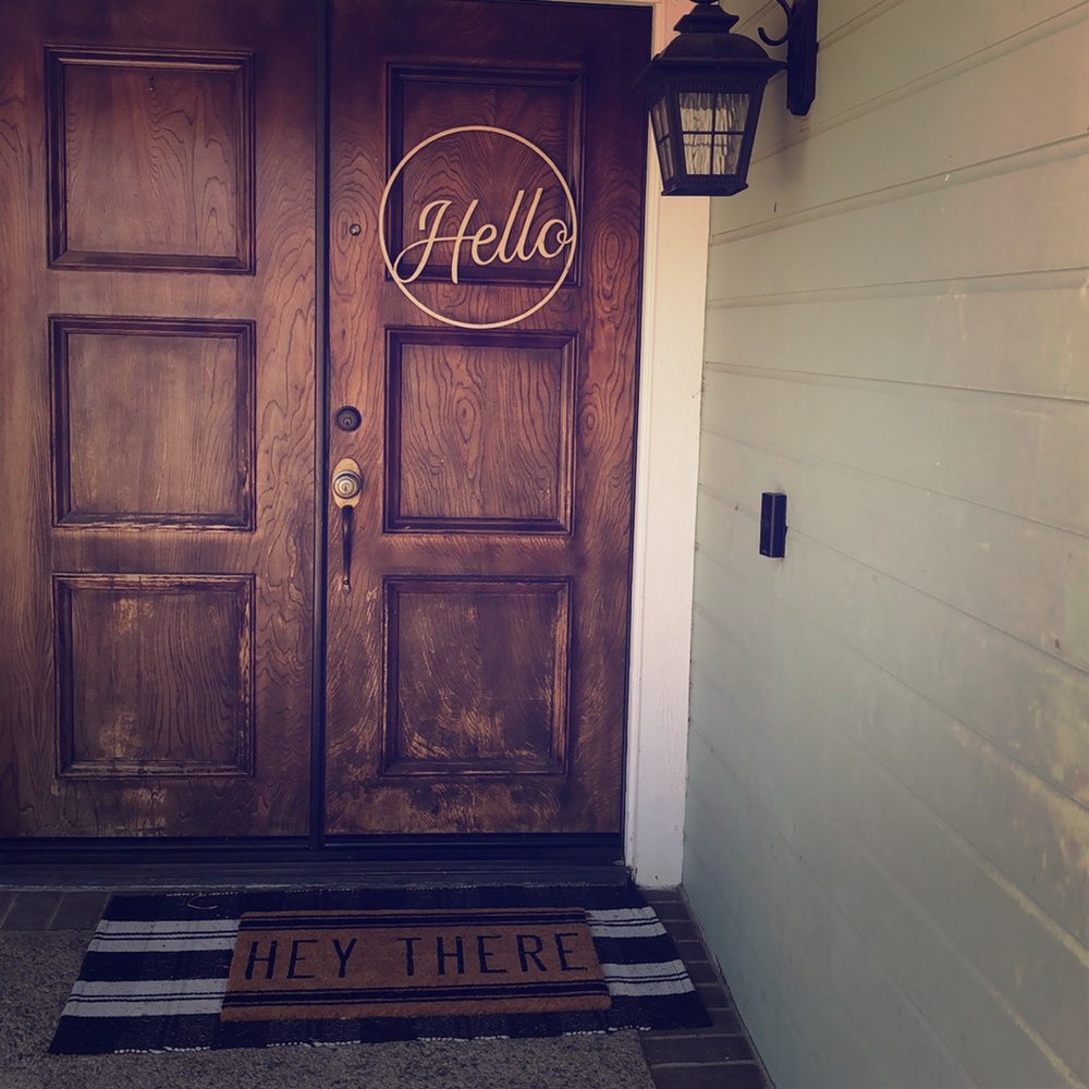 Laser cut Wood “Hello” Sign